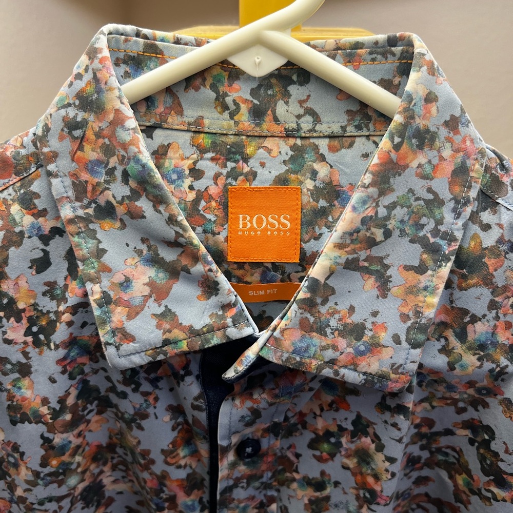 BOSS ORANGE Men's Floral Multicolor Shirt